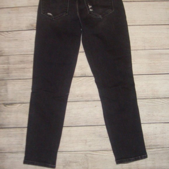 Flying Monkey Vervet Black Distressed 11" Rise Remi Mom Jeans 26 - Picture 10 of 10